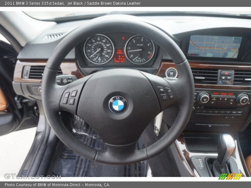 Jet Black / Saddle Brown Dakota Leather 2011 BMW 3 Series 335d Sedan