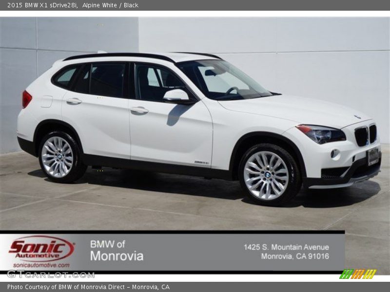 Alpine White / Black 2015 BMW X1 sDrive28i