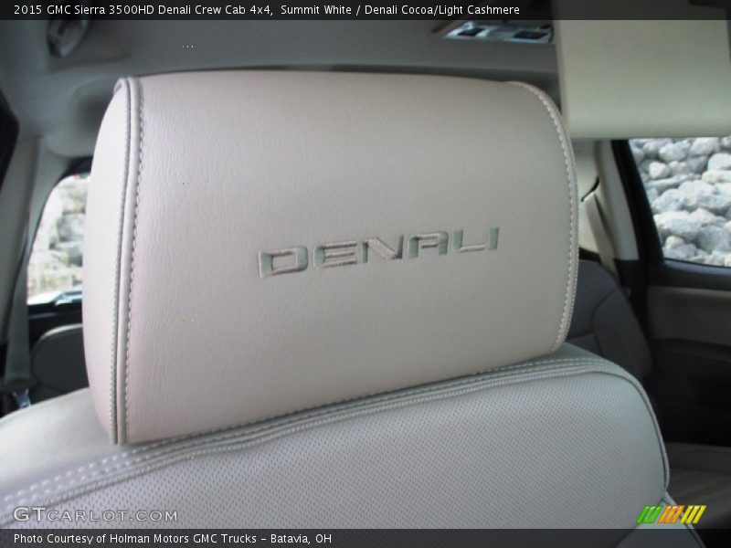 Summit White / Denali Cocoa/Light Cashmere 2015 GMC Sierra 3500HD Denali Crew Cab 4x4