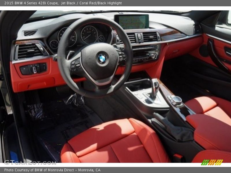 Coral Red/Black Highlight Interior - 2015 4 Series 428i Coupe 