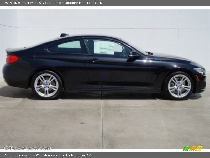 Black Sapphire Metallic / Black 2015 BMW 4 Series 428i Coupe