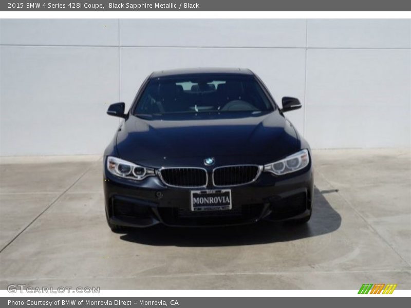 Black Sapphire Metallic / Black 2015 BMW 4 Series 428i Coupe