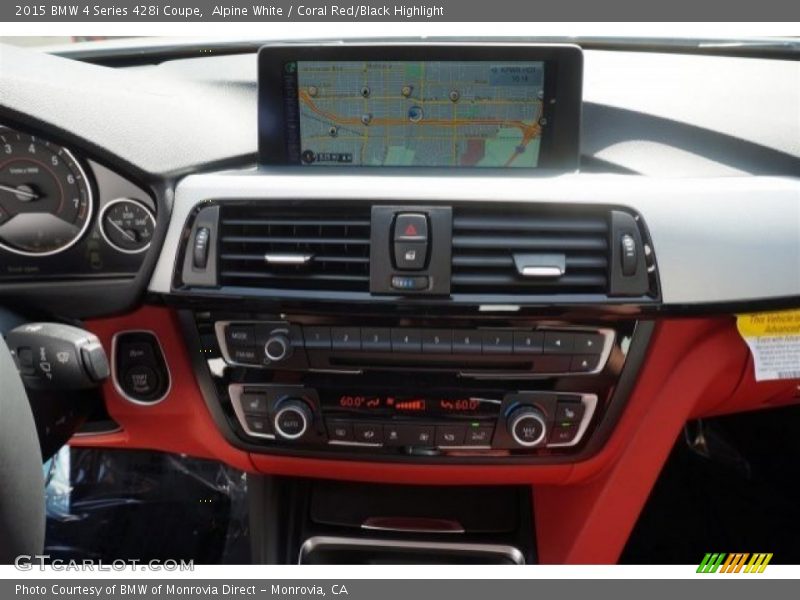 Alpine White / Coral Red/Black Highlight 2015 BMW 4 Series 428i Coupe