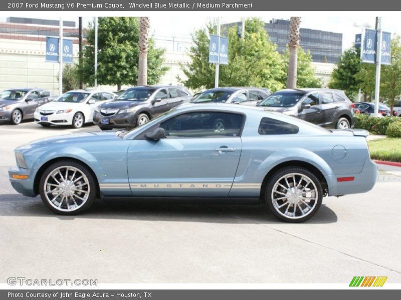 Windveil Blue Metallic / Medium Parchment 2007 Ford Mustang V6 Premium Coupe