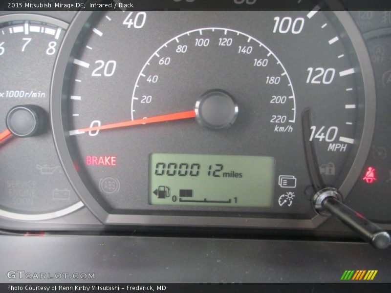 Infrared / Black 2015 Mitsubishi Mirage DE