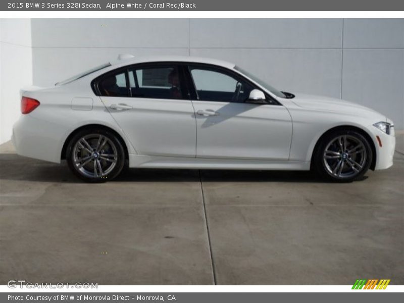 Alpine White / Coral Red/Black 2015 BMW 3 Series 328i Sedan