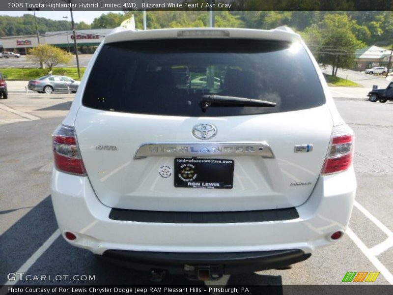 Blizzard White Pearl / Ash Gray 2008 Toyota Highlander Hybrid Limited 4WD