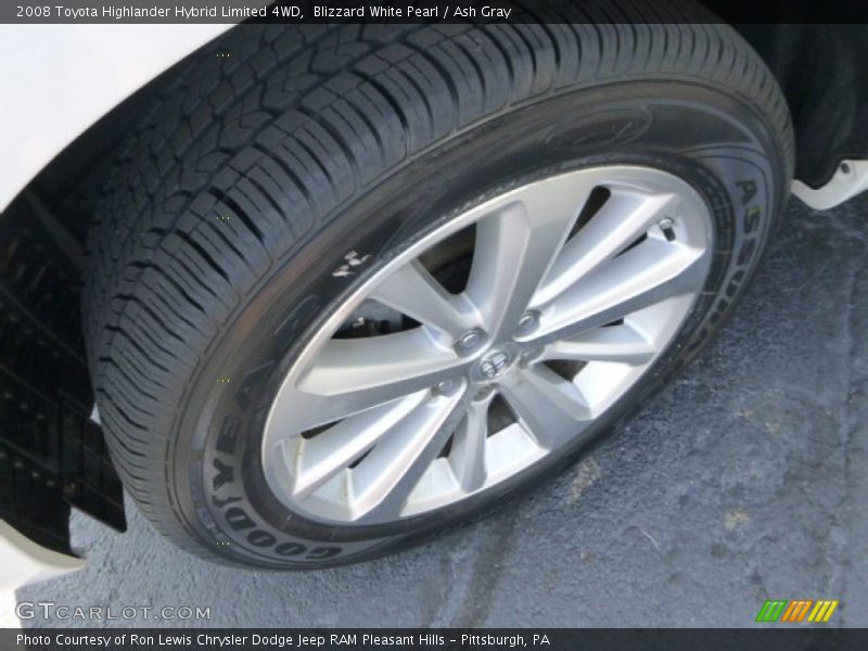 Blizzard White Pearl / Ash Gray 2008 Toyota Highlander Hybrid Limited 4WD