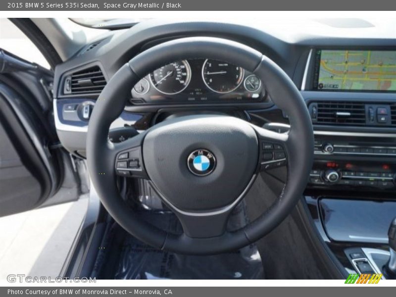 Space Gray Metallic / Black 2015 BMW 5 Series 535i Sedan