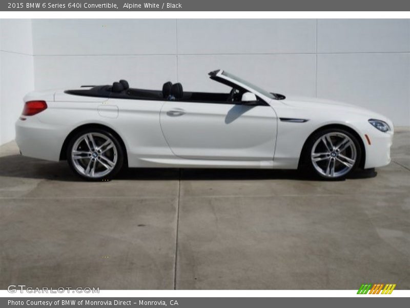Alpine White / Black 2015 BMW 6 Series 640i Convertible