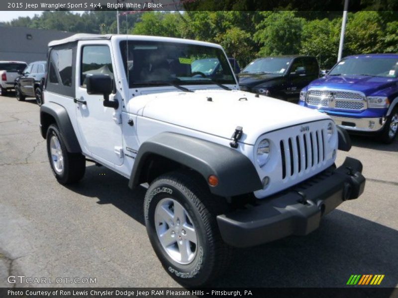 Bright White / Black 2015 Jeep Wrangler Sport S 4x4
