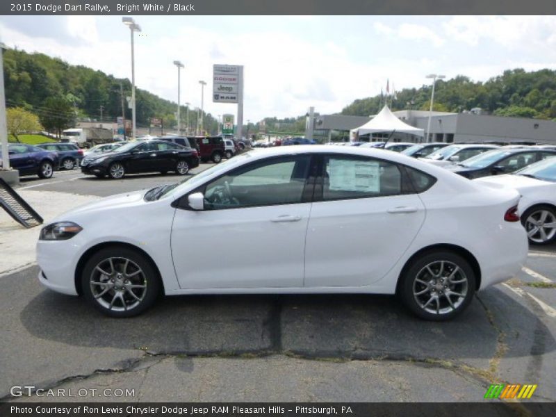 Bright White / Black 2015 Dodge Dart Rallye