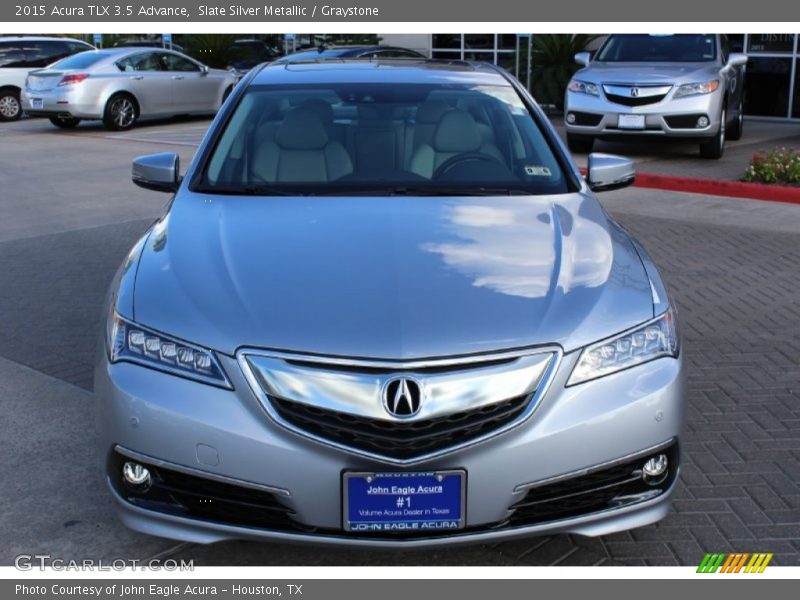 Slate Silver Metallic / Graystone 2015 Acura TLX 3.5 Advance
