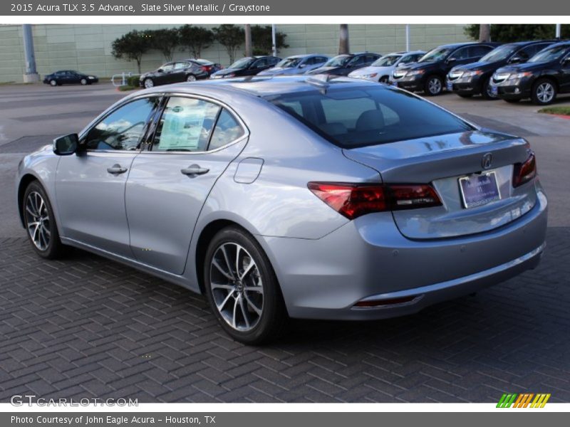 Slate Silver Metallic / Graystone 2015 Acura TLX 3.5 Advance