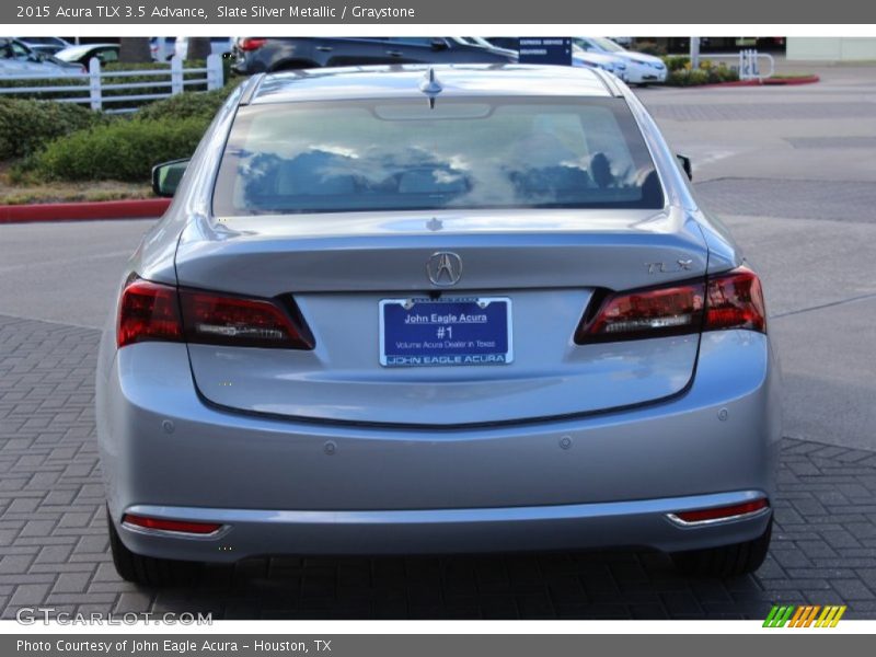 Slate Silver Metallic / Graystone 2015 Acura TLX 3.5 Advance