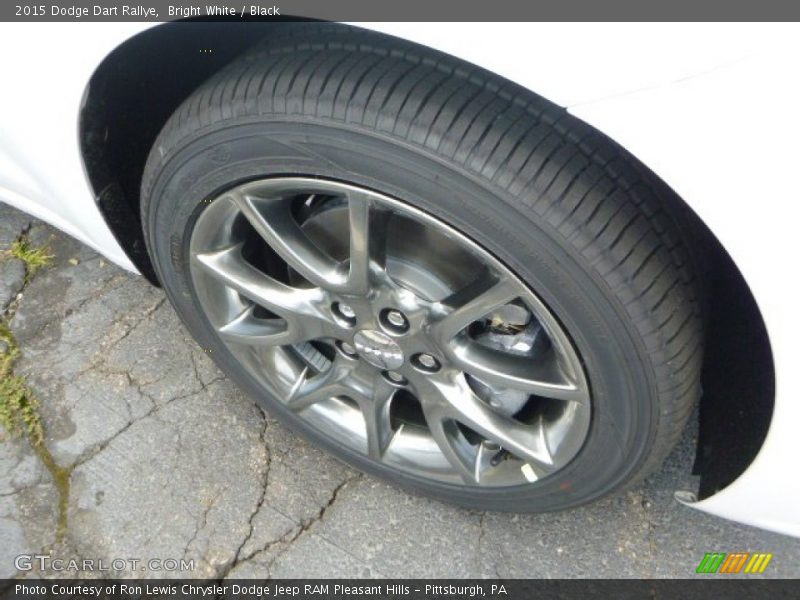 Bright White / Black 2015 Dodge Dart Rallye