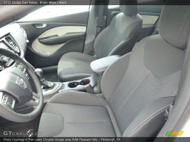 Bright White / Black 2015 Dodge Dart Rallye