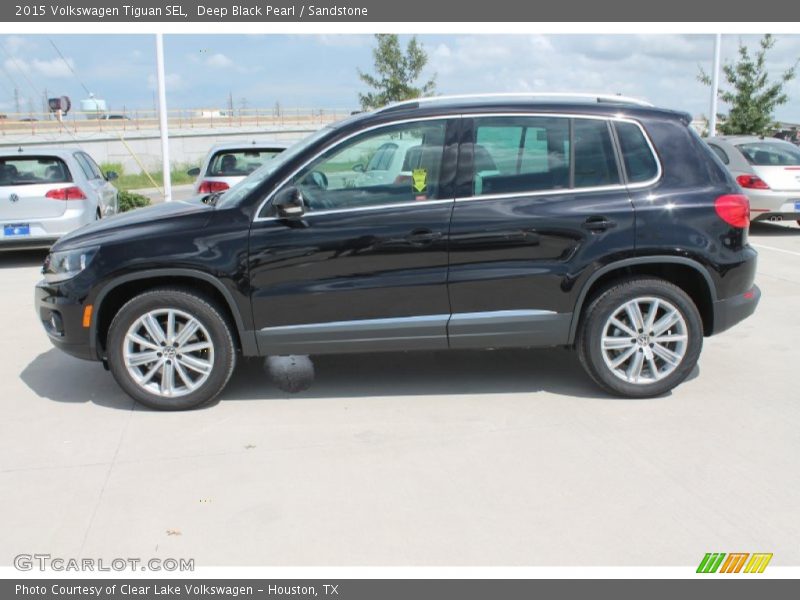 Deep Black Pearl / Sandstone 2015 Volkswagen Tiguan SEL