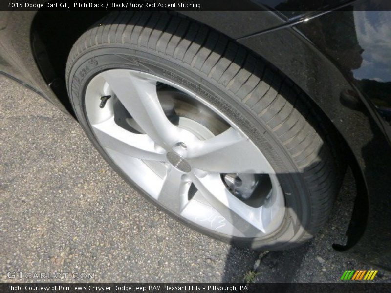 Pitch Black / Black/Ruby Red Accent Stitching 2015 Dodge Dart GT