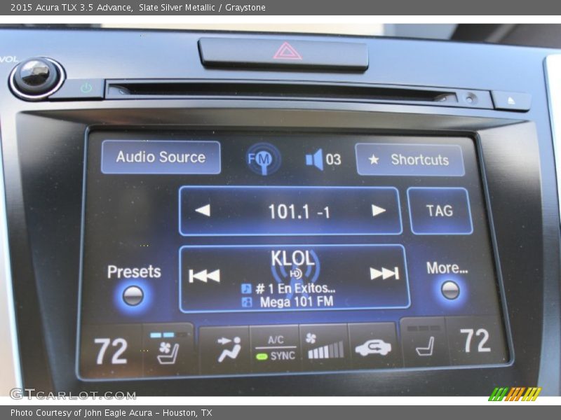 Slate Silver Metallic / Graystone 2015 Acura TLX 3.5 Advance