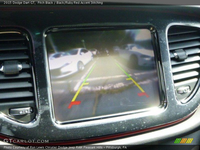 Pitch Black / Black/Ruby Red Accent Stitching 2015 Dodge Dart GT