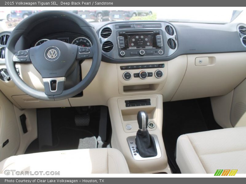 Deep Black Pearl / Sandstone 2015 Volkswagen Tiguan SEL