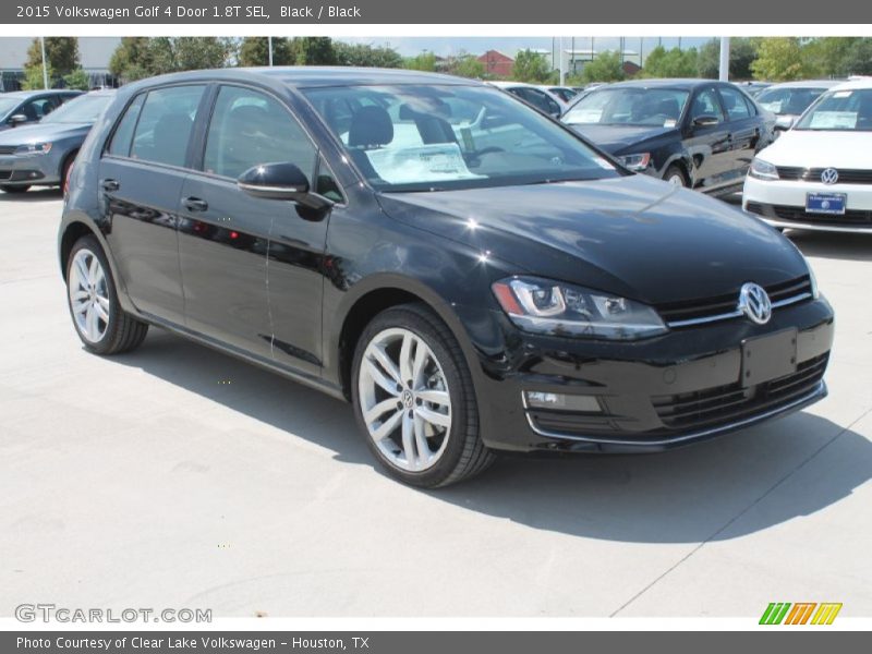 Black / Black 2015 Volkswagen Golf 4 Door 1.8T SEL