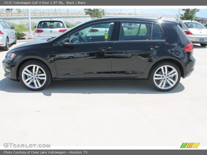 Black / Black 2015 Volkswagen Golf 4 Door 1.8T SEL