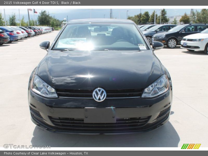 Black / Black 2015 Volkswagen Golf 4 Door TDI S