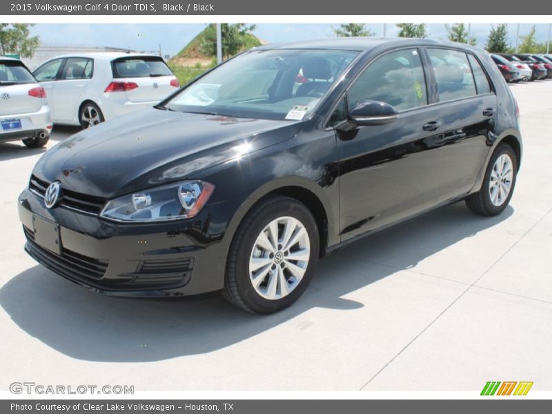 Black / Black 2015 Volkswagen Golf 4 Door TDI S