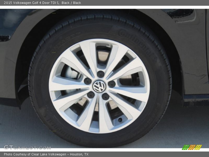 Black / Black 2015 Volkswagen Golf 4 Door TDI S