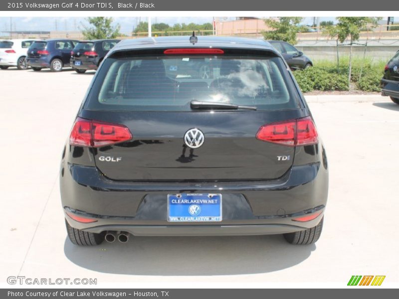 Black / Black 2015 Volkswagen Golf 4 Door TDI S