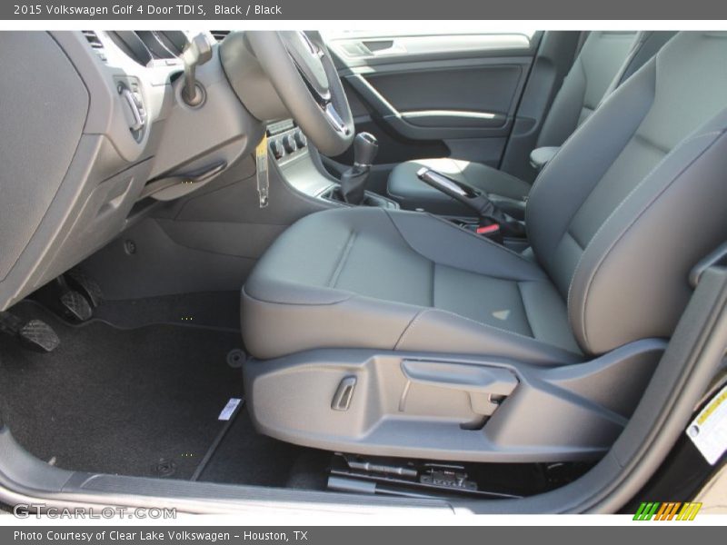 Black / Black 2015 Volkswagen Golf 4 Door TDI S