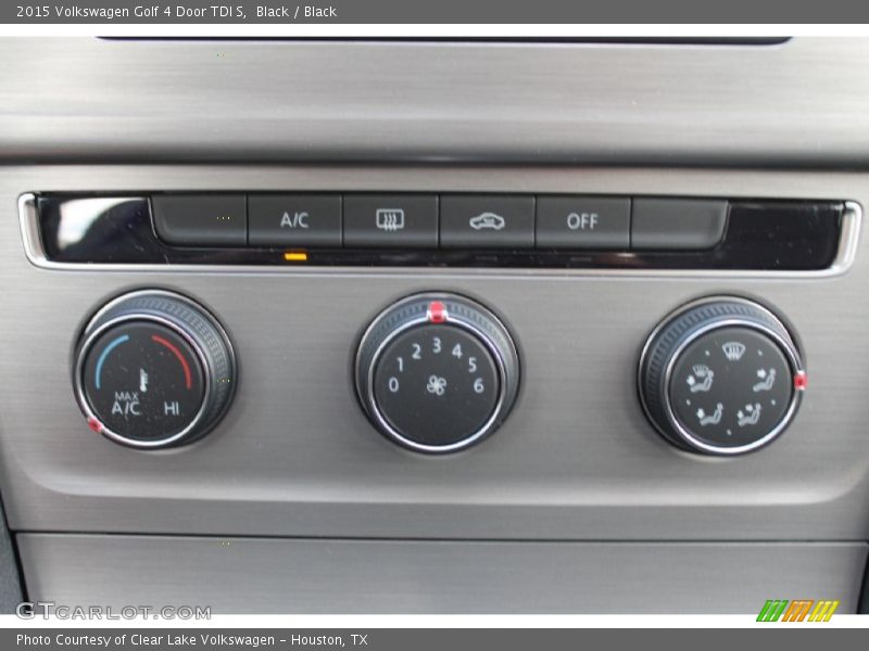 Black / Black 2015 Volkswagen Golf 4 Door TDI S