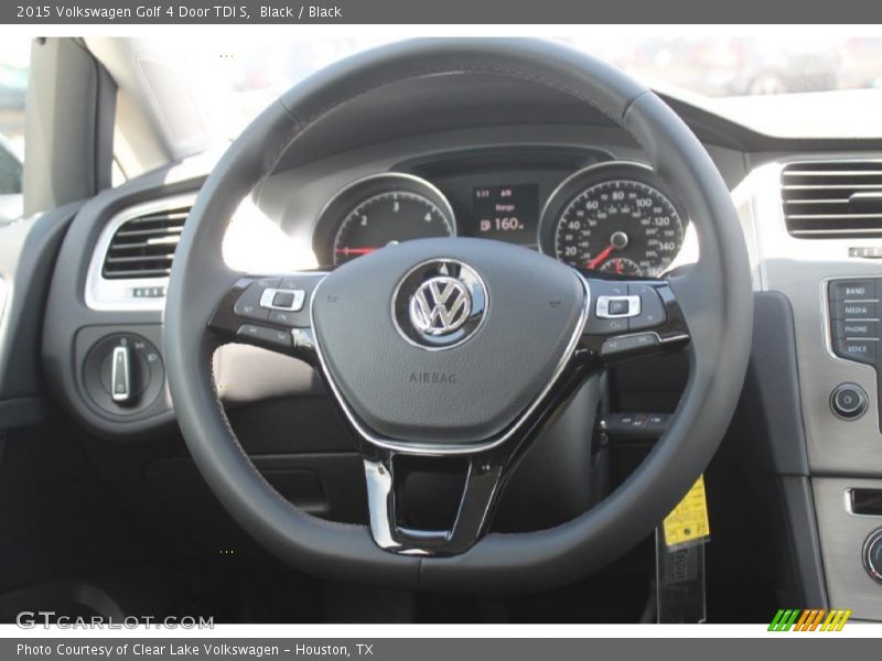 Black / Black 2015 Volkswagen Golf 4 Door TDI S