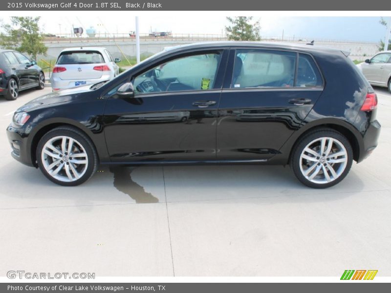 Black / Black 2015 Volkswagen Golf 4 Door 1.8T SEL