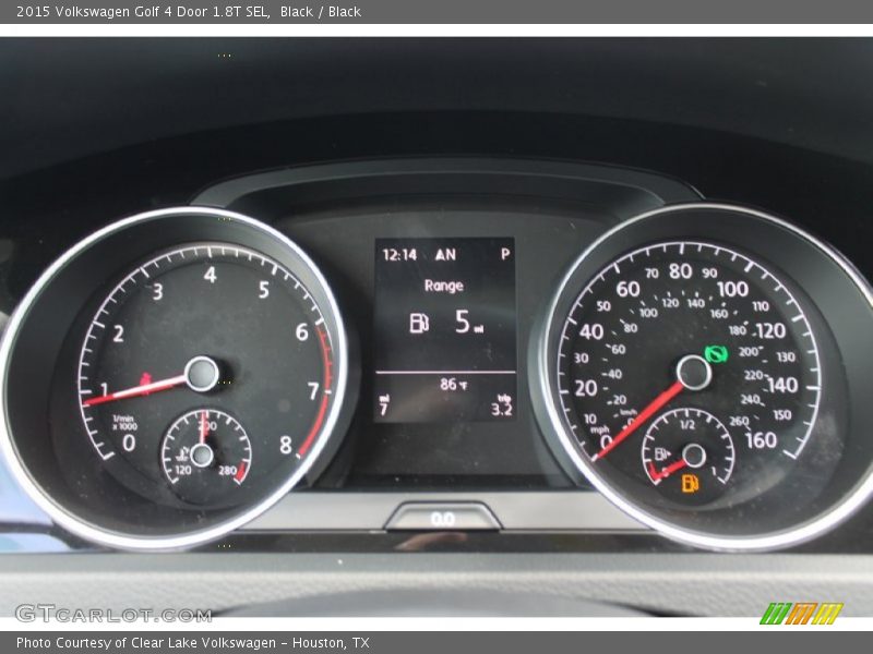 Black / Black 2015 Volkswagen Golf 4 Door 1.8T SEL