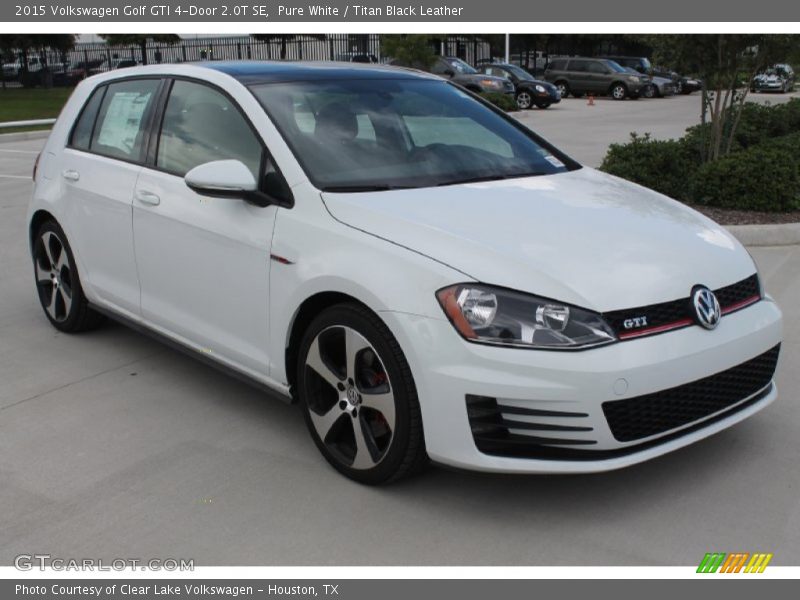 Pure White / Titan Black Leather 2015 Volkswagen Golf GTI 4-Door 2.0T SE