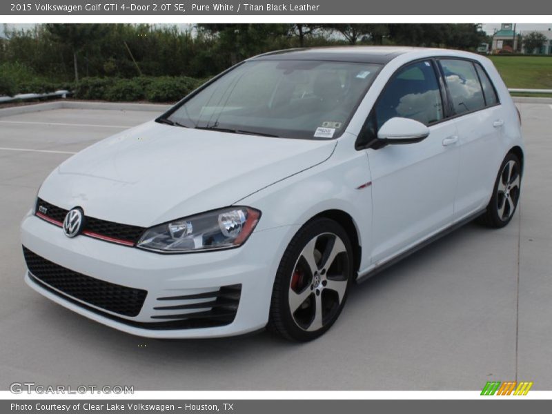 Pure White / Titan Black Leather 2015 Volkswagen Golf GTI 4-Door 2.0T SE