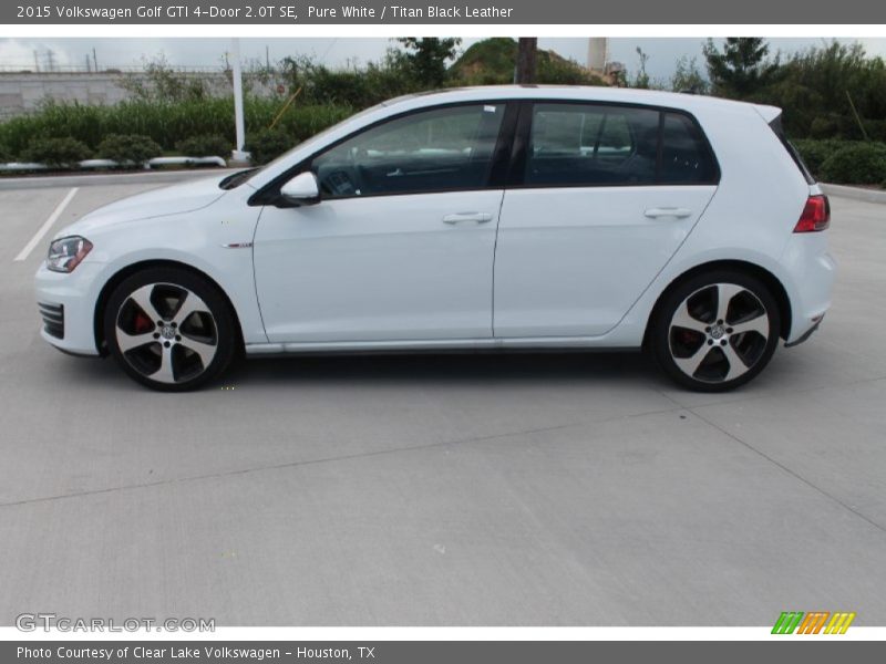 Pure White / Titan Black Leather 2015 Volkswagen Golf GTI 4-Door 2.0T SE