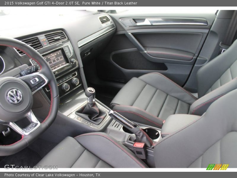 Pure White / Titan Black Leather 2015 Volkswagen Golf GTI 4-Door 2.0T SE