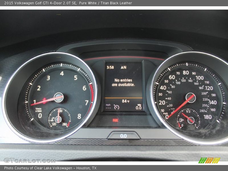 Pure White / Titan Black Leather 2015 Volkswagen Golf GTI 4-Door 2.0T SE
