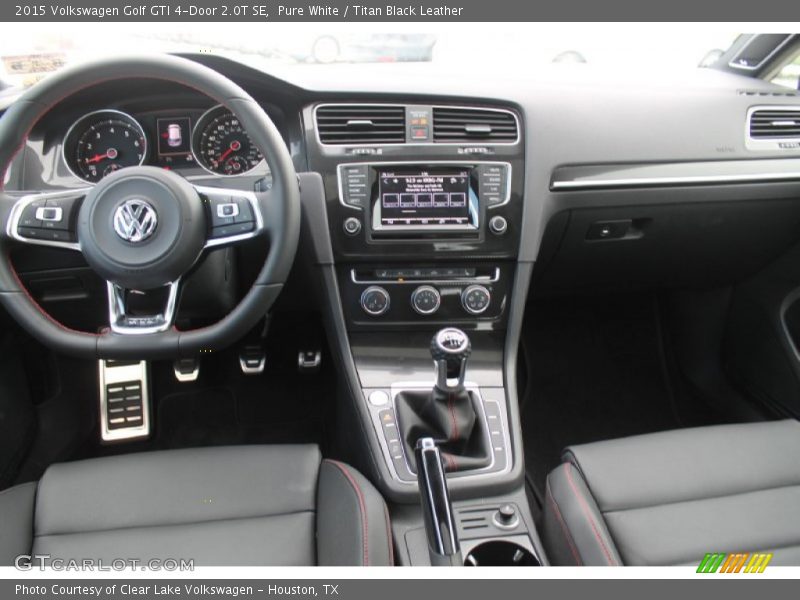Pure White / Titan Black Leather 2015 Volkswagen Golf GTI 4-Door 2.0T SE