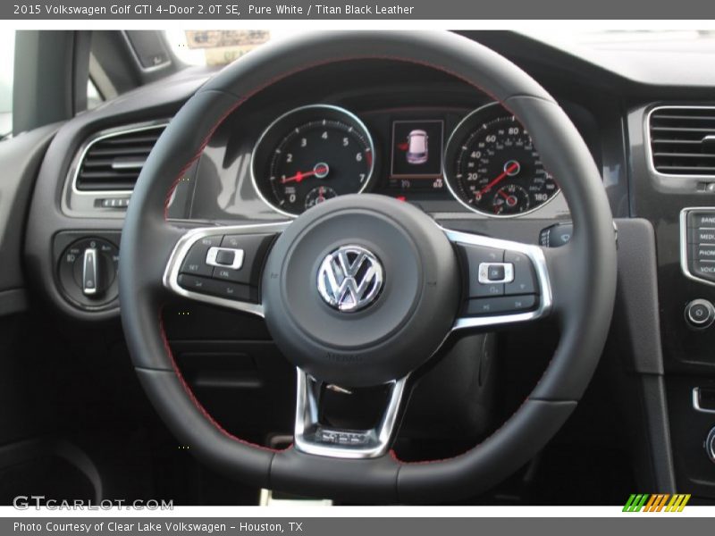 Pure White / Titan Black Leather 2015 Volkswagen Golf GTI 4-Door 2.0T SE