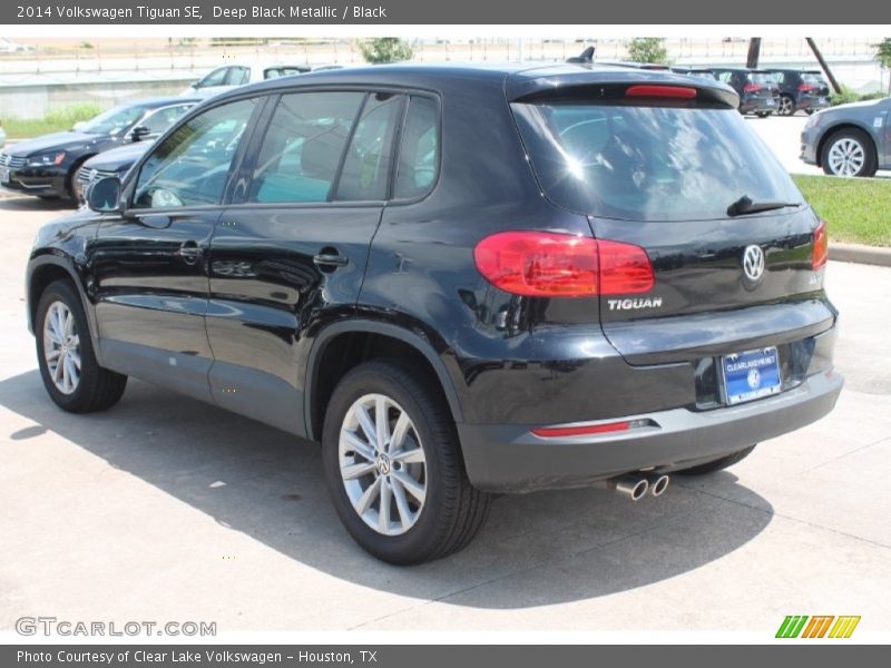 Deep Black Metallic / Black 2014 Volkswagen Tiguan SE