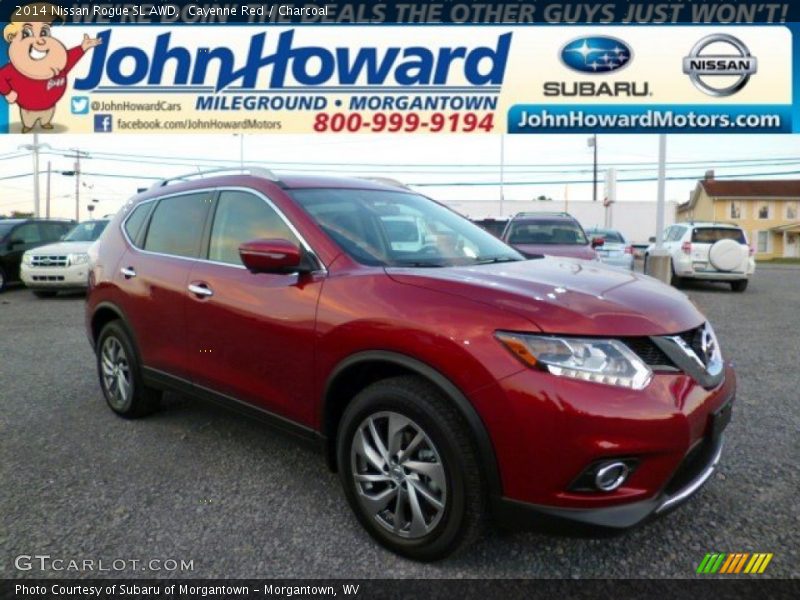 Cayenne Red / Charcoal 2014 Nissan Rogue SL AWD