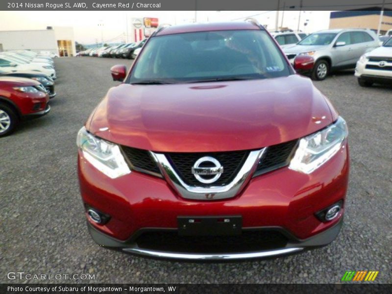 Cayenne Red / Charcoal 2014 Nissan Rogue SL AWD