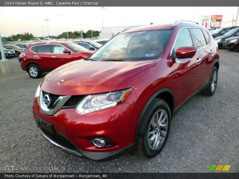 Cayenne Red / Charcoal 2014 Nissan Rogue SL AWD