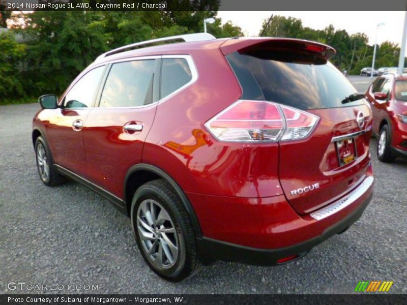 Cayenne Red / Charcoal 2014 Nissan Rogue SL AWD