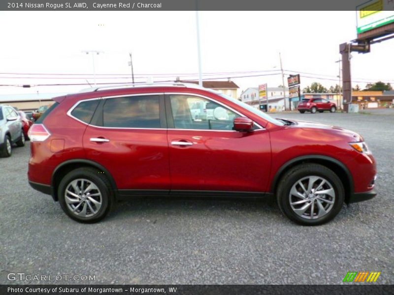 Cayenne Red / Charcoal 2014 Nissan Rogue SL AWD